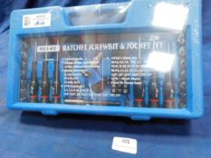 * RSS-62 Ratchet Screwbit & socket, 62 pcs