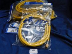 * 9x E372-FTY Yellow Hose 180 cm 1/4Fl Fem