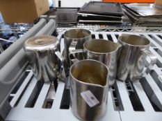 * 5 x S/S milk steaming jugs