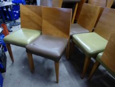 * 24 x chairs - green/brown upholstory