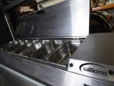 * Williams counter-top refridgerated saladette - complete with 7 x 1/3 gastros.