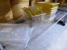 * selection of plastic gastros and lids