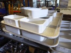 * 24 x white pots - ideal for condements