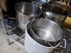 * 5 x large sauce pans (larges 340 diameter x 300h)
