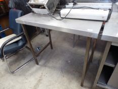 * S/S prep bench 1000w x 640d x 900h