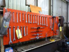 *Contents of Engineer's Rack to Include Metric and Imperial Spanners, Circlip Pliers, etc.