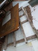 *Contents of Plate Rack to Include Various Tin Sheets, Steel Plate, Roofing Sheets, etc.