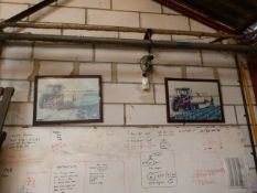 *Two Prints of Tractors