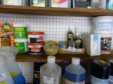 *Contents of Shelf to Include Gorilla Glues, Grinding Compound, Boss White Anti-Scuff Paste, etc.