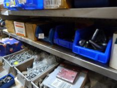 *Shelf of Various Ironmongery, Loops, Tiedowns, etc.