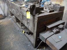 *Workbench 90x250x100cm with Four Drawers and Record Vice