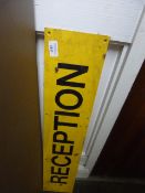 *Yellow & Black Reception Sign