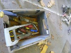 *Box of Various Hand Tools; Levers, Hammers, Screwdrivers, etc.