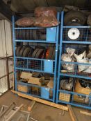 *Three Blue Forklift Stillages with Dividers (contents not included)