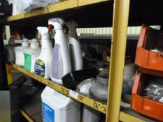 *Shelf of Various Polishes, Sanitisers, etc.