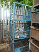 *Three Forklift Stillages with Dividers (blue)