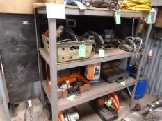 *Three Tier Shelf Unit with Wood Shelves 155x65x135cm