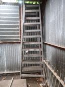 *Two Antique A-Frame Ladders