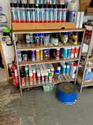 *4 Tier rack , steel frame with wood sections (contents not included)