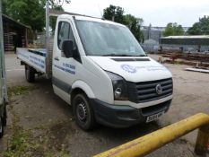 *Volkswagen Crafter 2014 Flatbed Long Wheelbase Pickup (white), Reg: DU64 WMF,