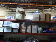 *Two Shelves of Various Galvanised Fencing Bolts, Round Head Bolts, and Other Ironmongery