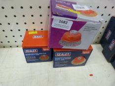 *Three Steel Cup Brushes