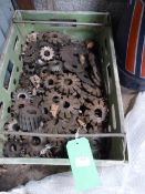 *Box of Various Cutting Tools, Horizontal Milling Bits, and Other Blades