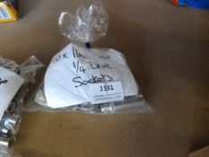 *Ten 11mm ¼” Drive Sockets (new)