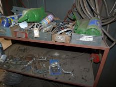 *Contents of Shelf Unit to Include Various Pneumatic Fittings, Ironmongery, Hoses, Hand Pump, etc.