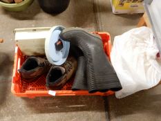 *Pair of Work Boots, Pair of Wellies, Wall Clock,