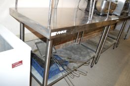 Vogue Stainless Steel Preparation Table with Undershelf