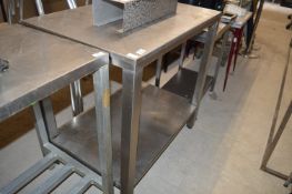 *Stainless Steel Preparation Table with Undershelf