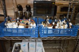 *Two Baskets Containing Assorted Condiments, Sugars, etc.