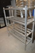 *Aluminium Four Tier Shelving Unit