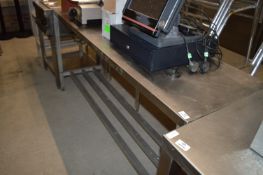 *Aluminium Framed Preparation Table with Stainless Steel Top and Undershelf