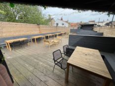 Outdoor Decking Area with Covered Canopy and Surrounding Fence ~15m x 7.5m