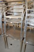 *Square Aluminium Table with Two Stackable Chairs