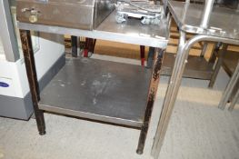 *Stainless Steel Topped Appliance Stand with Undershelf