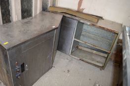 Stainless Steel L-Shape Preparation Unit over Hot Cupboard with Bain Marie