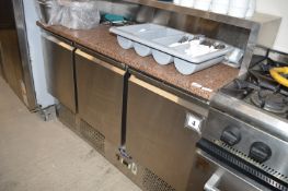 *Atosa Refrigerated Salad Unit with Granite Top over Three Lockers