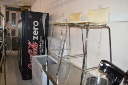 Pair of Faux Leather Barstools on Chrome Frames