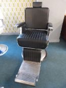 *Black Leatherette & Chrome Gas-Lift Barstool