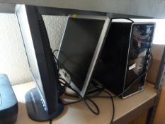 *Dell Computer Tower and Two Monitors