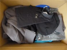 *Box of Jackets, Tops, Black Bib Aprons with Pocket