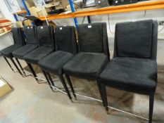 *Six Black Wooden Chairs