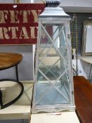 *Large Wood & Glass Lantern