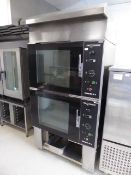 * twin Tom Chandley bakery oven Model TC5 convecta. 3 phase. On stand with canopy