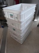 * poly storage boxes 600w x 400d x 160h