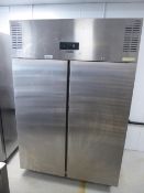 * Capital cooling eco-freeze double door S/S freezer - contains 2 x 600 x 400 S/S bakery racks