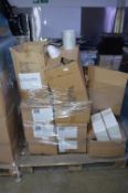 *Pallet of Assorted Satin Shades, Light Fittings,